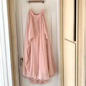 Beautiful pink chiffon full length skirt